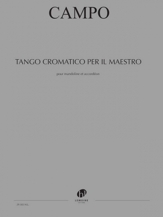 Rgis Campo, Tango cromatico per il Maestro Mandoline et accordon Partition