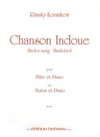 RIMSKY-KORSAKOV Nicola Sadko Chanson hindoue violon ou flte et piano Partition