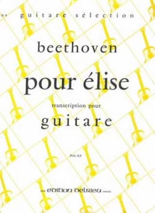 BEETHOVEN Ludwig van Lettre  Elise guitare Partition