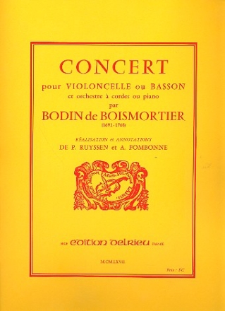 Concert re majeur pour violoncelle ou basson et piano