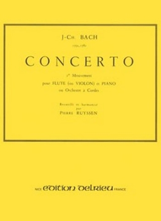 BACH Johann Christian Concerto flte ou violon et piano Partition