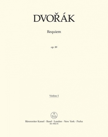 Requiem op. 89 fr Soli, gem Chor und Kammerorchester Violine 1