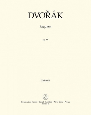 BA9582-75 Requiem op. 89 fr Soli, gem Chor und Kammerorchester Violine 2