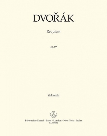 BA9582-82 Requiem op.89 fr Soli, gem Chor und Kammerorchester Violoncello