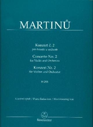 Konzert Nr.2 fr Violine und Orchester H293 fr Violine und Klavier