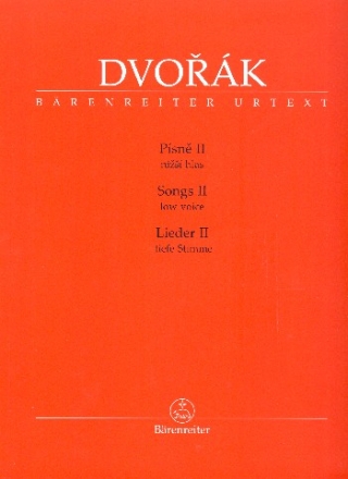 Lieder Band 2 fr Gesang (tief) und Klavier (dt/tschech/en)