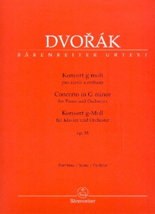 Konzert g-Moll op.33 fr Klavier und Orchester Partitur