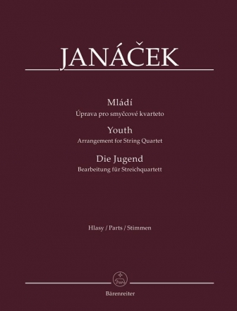 Jancek, Leos, Youth (Arrangement for String Quartet) V1/V2/Va/Vc Set of Parts