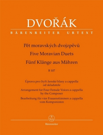 5 Klnge aus Mhren B107 fr 4 Frauenstimmen (SSAA) a cappella (tschech/en/dt) Partitur