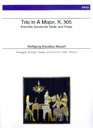 Trio in A Major KV305 for flute, violina and cello score and parts