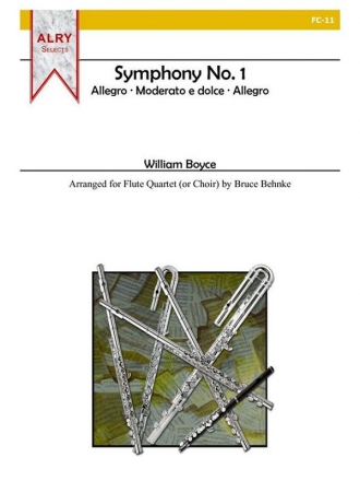 Symphony No. 1 for flute choir or flute quartet score and parts