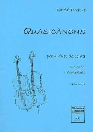 Quasicnons fr Violonello und Kontrabass Partitur und Stimmen