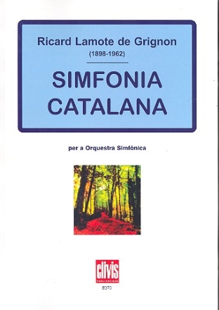 Simfonia catalana for orchestra score
