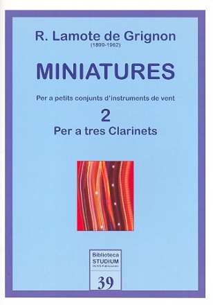 Miniatures Band 2 fr 3 Klarinetten Spielpartitur