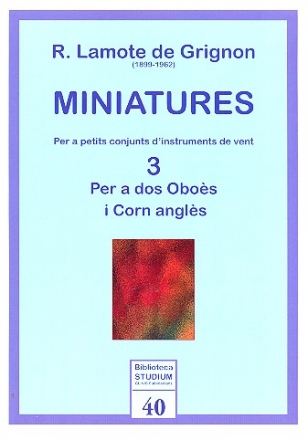 Miniatures Band 3 fr 2 Oboen und Englischhorn Spielpartitur