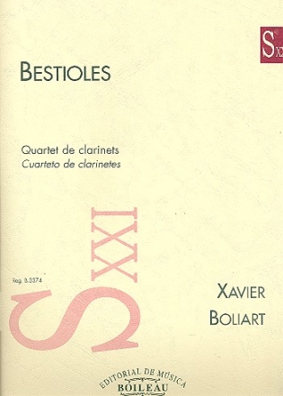 Bestioles for 3 clarinets and bass clarinet score and parts