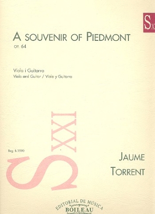 A Souvenir of Piedmont op.64 for viola and guitar score and part