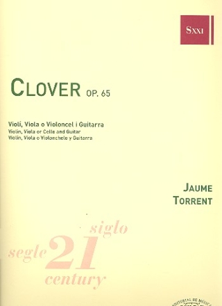 Clover op.65 for violin, viola (cello) and guitar score and parts