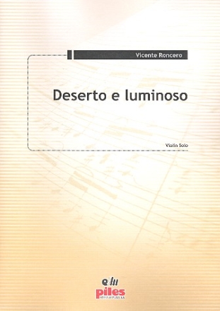 Deserto e luminoso para violn