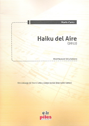 Haiku del aire fr Flte in G und Gitarre Partitur und Stimme