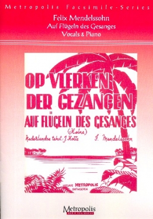 Auf Flgeln des Gesanges for voice and piano (nl/dt)