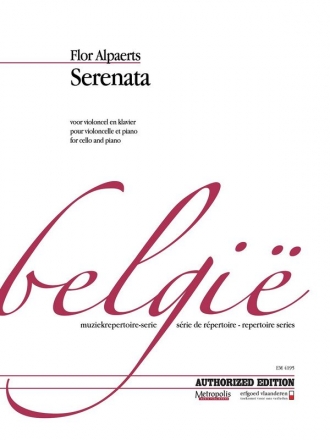 Alpaerts, Flor Serenata for Cello Vc/Piano