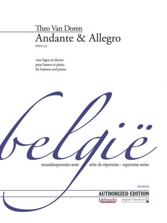 Van Dessel, Lode Andante & Allegro, Op.23 Cb/Piano
