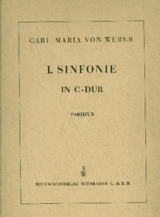 Sinfonie C-Dur Nr.1 fr Orchester Partitur