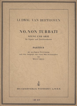 No non turbarti fr Sopran und Streichorchester Partitur / Klavierauszug (it/dt)