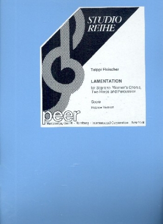 Lamentation for soprano, women's chorus, 2 harps and percussion score (hebr)