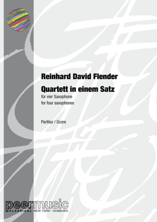 Quartett in einem Satz 4 Saxophone Partitur
