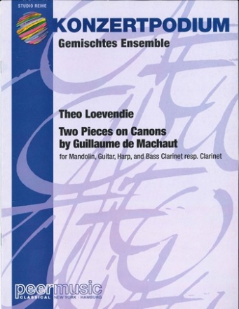 2 Pieces on Cnons by G. de Machaut fr Mandoline, Gitarre, Klarinette und Harfe