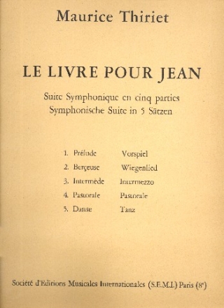 Le livre pour Jean pour orchestre partition