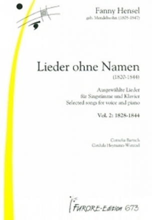 Lieder ohne Namen Band 2 (1828-1844) fr Singstimme und Klavier