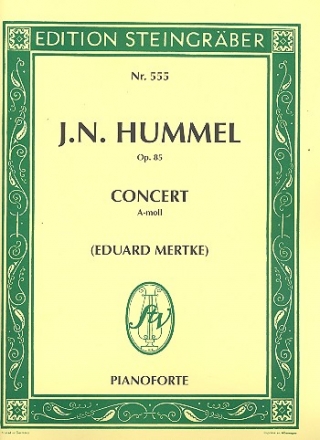 Konzert a-Moll op.85 fr Klavier und Orchester  Klavierauszug fr 2 Klaviere