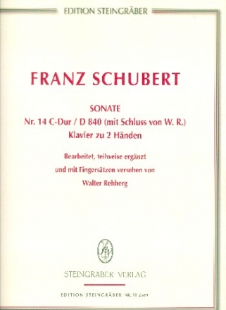 Sonate C-Dur Nr.14 D840 (mit Schluss) fr Klavier