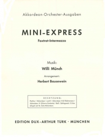 Mini Express fr Akkordeonorchester Partitur