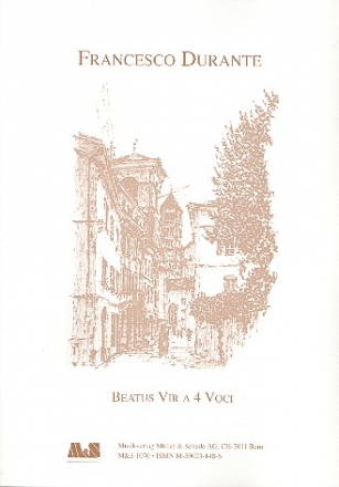 Beatus Vir a 4 voci per soli, coro misto, archi e basso continuo partitura (la)