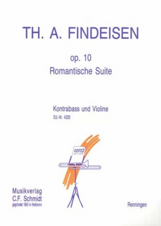 Romantische Suite op. 10 fr Kontrabass und Violine Spielpartitur