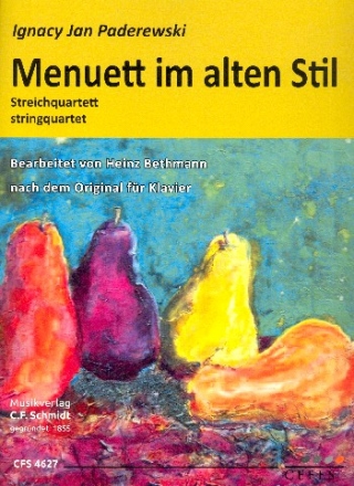 Menuett im alten Stil fr Streichquartett Partitur und Stimmen