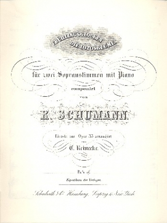 2 Lieder op.33  fr 2 Soprane und Klavier Partitur