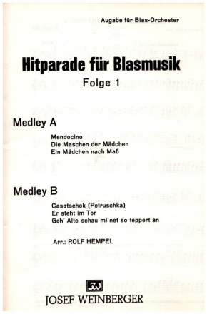 Hitparade f�r Blasmusik f�r Blasorchester