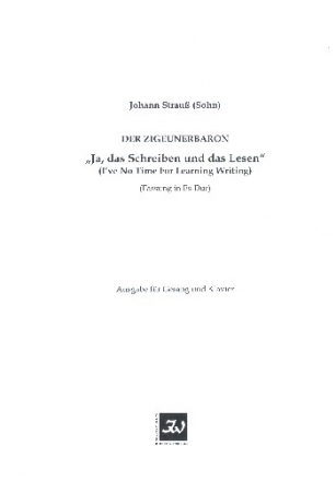Ja das Schreiben und das Lesen f�r Gesang und Klavier Partitur (Es-Dur) (en/dt)