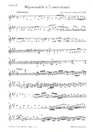 Hipocondrie  7 concertanti fr 2 Oboen, Fagott, 2 Violinen, Viola und Violoncello (Kontrabass) Violine 2