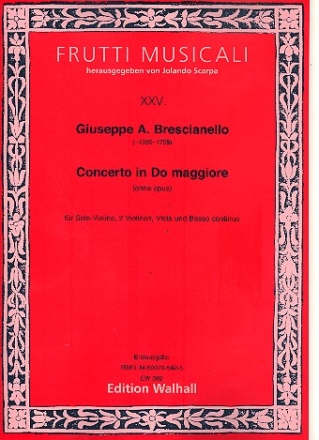 Konzert D-Dur fr Violine, Streicher und Bc Partitur und Stimmen (Bc nicht ausgesetzt)