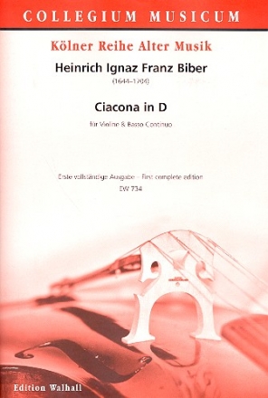 Ciacona D-Dur fr Violine und Bc Partitur und Stimmen (Bc nicht ausgesetzt)