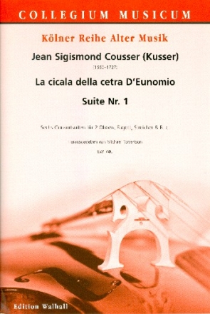 La cicala della cetra d'Eunomio Suite Nr.1 fr 2 Oboen, Fagott, Streicher und Bc Partitur und Stimmen (Bc ausgesetzt)