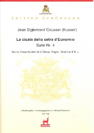 La cicala della cetra d'Eunomio Suite Nr.4 WD45 fr 2 Oboen, Fagott, Streicher und Bc Partitur und Stimmen (Bc ausgesetzt)