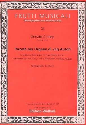 Toccate di varj autori vol.1 fr Orgel (Cembalo)