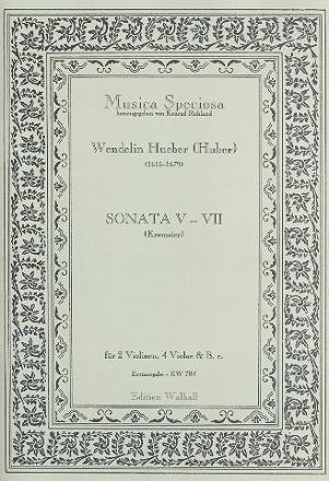 Sonaten Nr.5 - 7 fr 2 Violinen, 4 Violen und Bc Partitur und Stimmen (Bc nicht ausgesetzt)